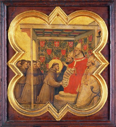 St. Francis presenting his Rule to the Pope by Taddeo Gaddi